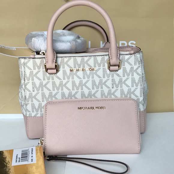 Michael Kors Handbags - ⭐️💕Mk Satchel set💕Kellen vanilla/ballet